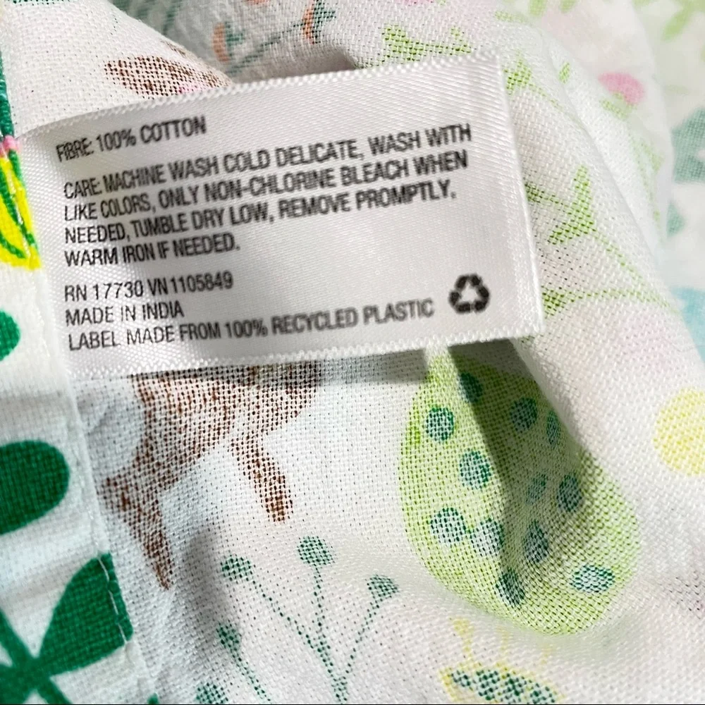 Retro Spring Floral cotton square Tablecloth Bunny Eggs Flowers